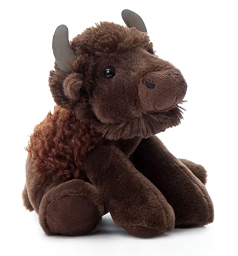 Image of The Petting Zoo Floppy Bison Stuffed Animal Plushie, Gifts for Kids, Wild Onez Wildlife Animals, Bison Plush Toy 9 inches