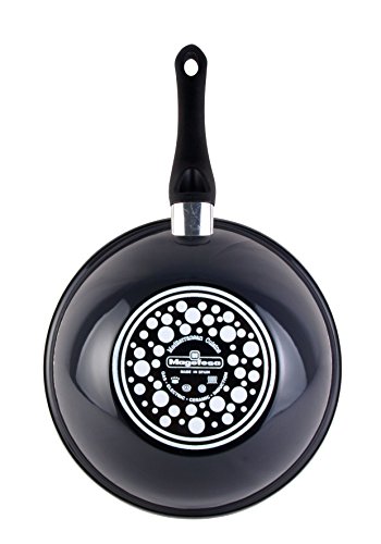 MAGEFESA-Dolomiti-Wok-28cm-de-Acero-vitrificado-Exterior-Gris-Marengo-Antiadherente-bicapa-Reforzado-Efecto-marmol-Apto-para-Todo-Tipo-de-cocinas-Especial-induccion-50-de-Ahorro-energetico