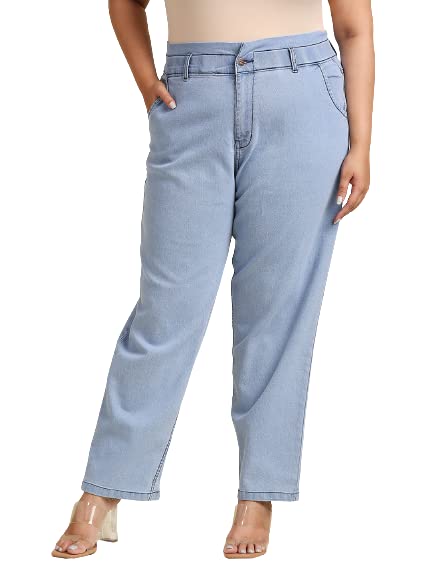high star clothing HIGH Star Women Plus Size Blue Stretchable Mom Fit Jeans-picture-54