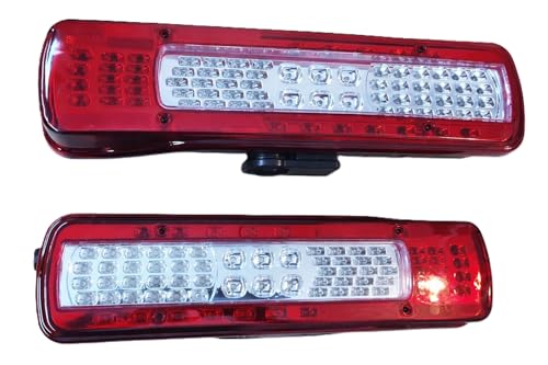 2 x feux arrière à LED avec éclairage de plaque d'immatriculation 500 mm