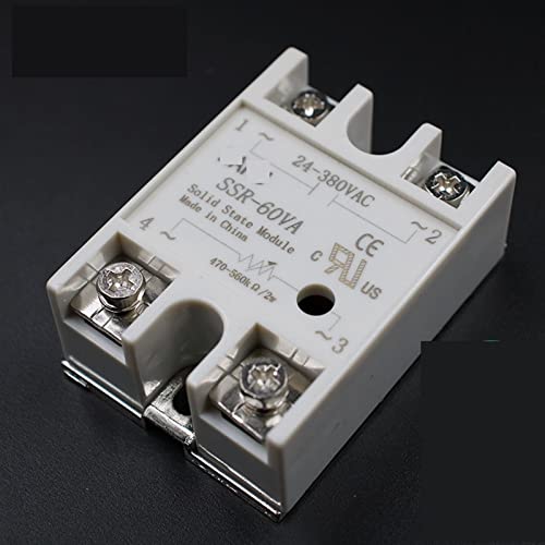 Module de relais à semi-conducteurs SSR-60VA 60A régulateur de résistance tension 24-380V AC