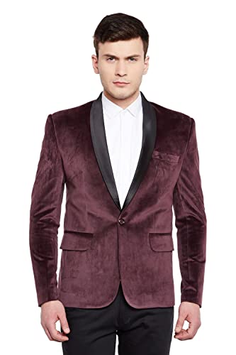 WINTAGE Men's Premium Velvet Notch Lapel Tuxedo Coat Blazer Jacket