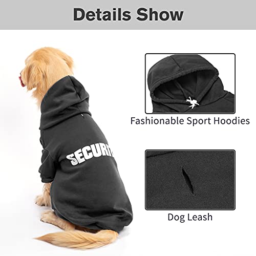 BINGPET Security Dog Hoodies Puppy Sweater Cold Weather Dog Coats Soft Brushed Fleece Pet Clothes Hooded Sweatshirt for… - Image 4