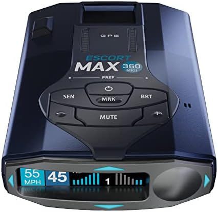 Escort MAX 360 MKII Radar and Laser Detector Bluetooth Enabled, Black