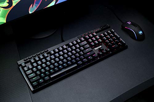 Redragon K580 Vata Rgb Led Backlit Mechanical Gaming Keyboard With Macro Keys & Dedicated Media Controls, Onboard Macro Recording (Brown Switches) #TOP7