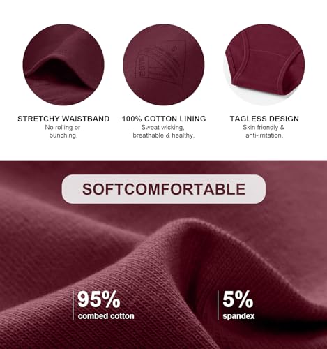 Image of coskefy Womens Underwear Cotton Hipster Panties Soft Stretch Ladies Cheeky Bikini Briefs 4 Pack