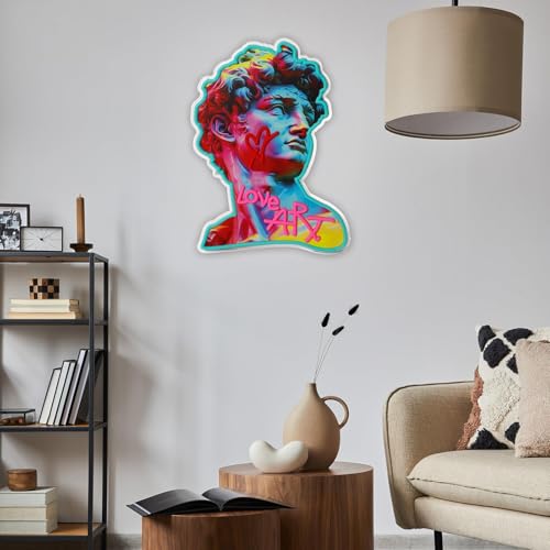 Image of Is This Art Neon Signs, USB Powered Night Light Wall Decor LED with Dimmable Switch for Bedroom Holiday Party Home