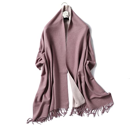Écharpe en cachemire pour femmes : pashmina de luxe double face et étole d'hiver