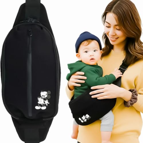 [雑誌掲載] アウトドアプロダクツ ヒップシート ショルダーバッグ ヒップバッグ / 耐荷重20kg 2WAY ママパパ兼用 抱っこ紐 ベビースリング (ミッキー)の商品画像（Amazon）
