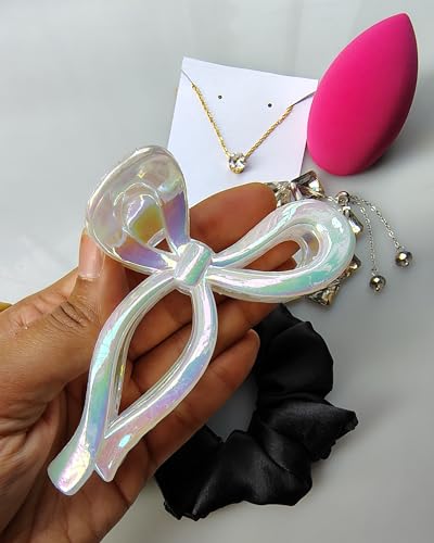 Image of New Gift Hamper Set, Includes Scrunchies, Hair Clips, Necklace Chain, Trendy Earrings, Makeup Blender with Box of Hamper For Gifting & Personal Use(7 Accessories)