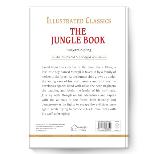 The Jungle Book: Illustrated Abridged Children Classics English Novel With Review Questions (Hardback)