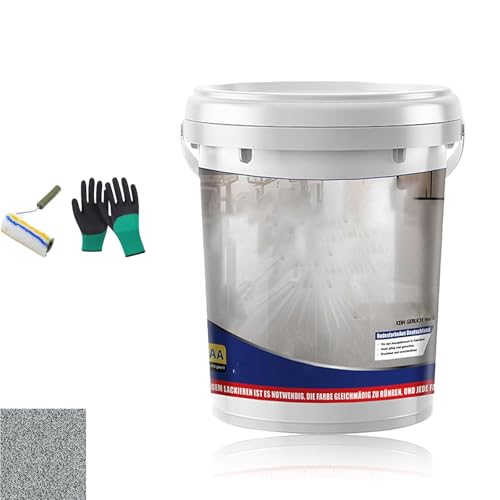 Epoxy Colored Sand Floor Paint, Epoxy Colored Sand Self Leveling Coating, 2025 New Upgrade Waterproof Epoxy Floor Paint, 0.5 KG, for High Gloss Marble Effect Garage Coating (Grey-A)