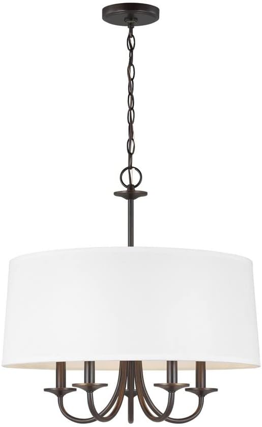 Generation Lighting 3320205-710 Seville Chandelier, 5-Light 300 Total Watts, Burnt Sienna, cETL Listed, Safety Rated for Wet Locations, Aluminum Construction, All Mounting Hardware Included