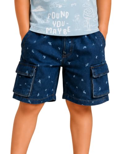 Image of Pilolo Kids Cargo Pocket Denim Shorts for Boys