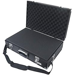 Maletin Armas HMF 14521-02 Maletín de Aluminio con Espuma para Cámaras de Fotos y Armas | 56,5 x 36 x 16 cm | Negro