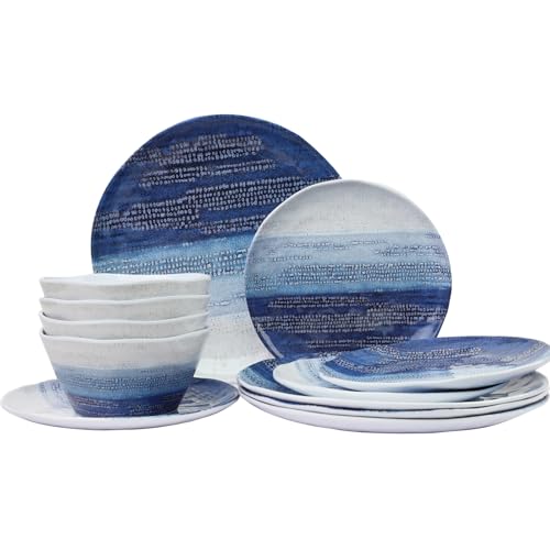 Melamine Dishes Set Blue for Boat