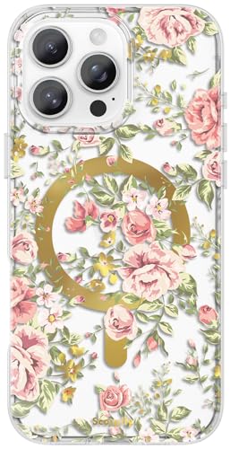 Coque iPhone 16 Pro motif roses pour un style champêtre élégant