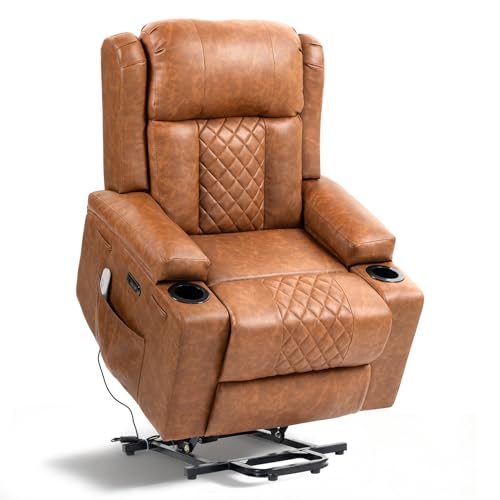 Sillón plegable Marrón claro cómodo y reclinable miniatura 1