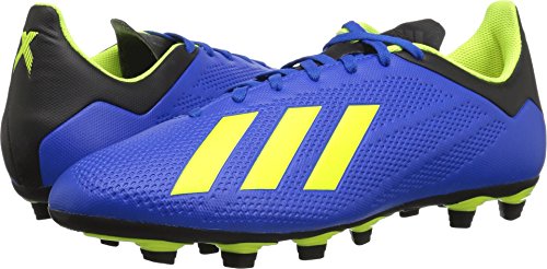 adidas Performance Men's X 18.4 Firm Ground Athletic Shoe, Football Blue/Solar Yellow/Black, 10 M US