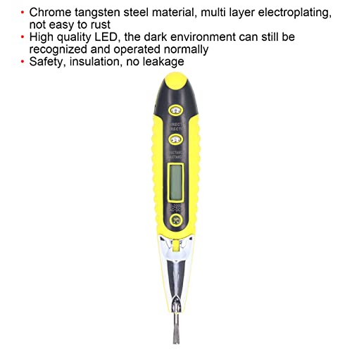 Image of Plplaaoo Digital Voltage Tester Pen with LED Display | Multi-Function AC /DC Voltage Detector for 12V-220V Home Appliance Repair | Non-Contact Electrical Tester Tool for Outlets & Switches