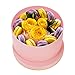 Coloch 3 Pcs Round Gift Boxes with Lid, Pink Flower Box with Golden Rim Nested Party Favor Boxes for Flower Arrangement, Birthday, Wedding, Christians, Anniversary, Pink, 3 Sizes