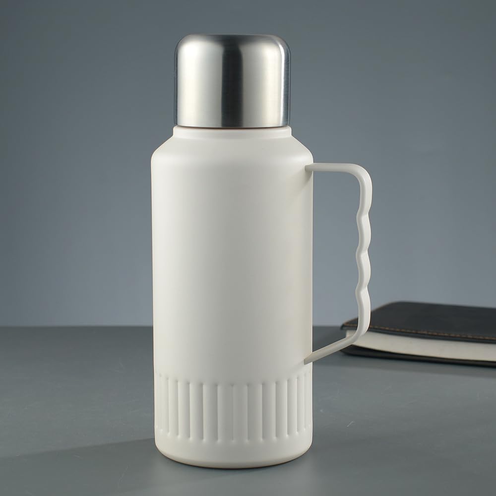 Botella de Beber de Acero Inoxidable, Taza de café aislada al vacío de Acero, Botella de Agua aislada de Acero Inoxidable, Botellas de Agua aisladas con Tapa de Taza a Prueba de Fugas,A