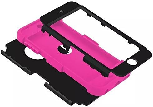 مورد برای iPod Touch 5 Case for iPod Touch 6 Case، Dual 3 in 1 Case PC Hard Silicone Shockproof Heavy Duty High Armour Cover Cover Cover Case Case for iPod Touch 5 Generation 6th (Black black صورتی)