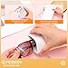 FEISEDY 2Pack Double Glasses Case Soft Eyeglass Pouch Squeeze Top Sunglasses Bag with Wrist Strap B0363 Pu Black+White