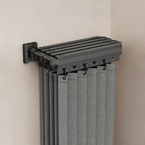 Barra Divisoria De Baño Plegable En L Para Fijar En Pared, Barra Angular Regulable Antioxidante Con Diseño Ahorra Espacio Para Bañera Y Cabina De Ducha Four Folds W 78.7' x L 47.2' (1 Panels)