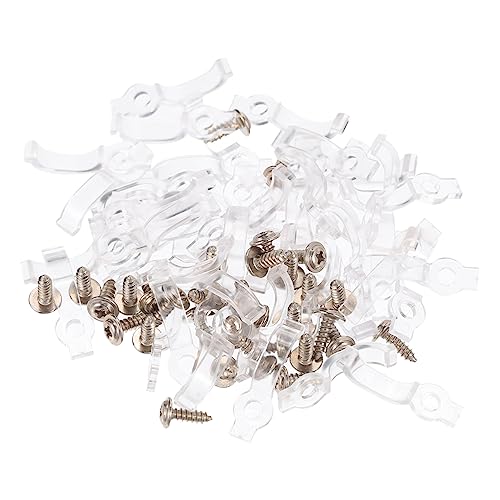 Cabilock 100pcs Led Strip Clip Led Lights Lights Fixed Lights Light Mounting Brackets Plastic Mounting Clips Clear Rope Light Clips Led Light Clamp