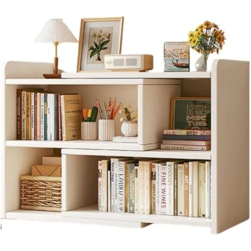 Tufduzo本棚オープンラック 本棚 スリム オープンシェルフ 伸縮可能 大容量 収納棚 ディスプレイ収納 間仕切り 北欧 木製 耐久性 安定 伸縮 オープンラック 省スペース 収納ラック本棚 組み立て簡単 ホーム オフィスおしゃれ シンプル (B,2層