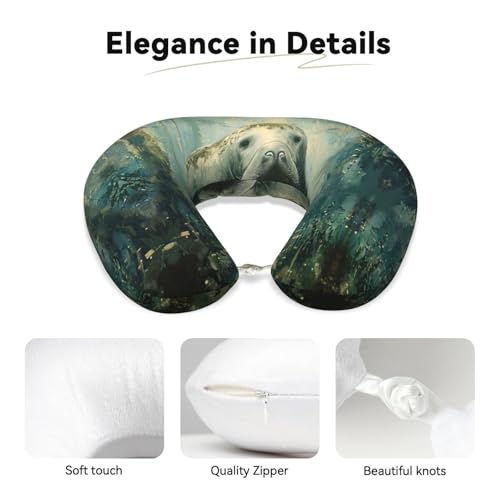 Almohada de viaje de espuma viscoelástica negra miniatura 4