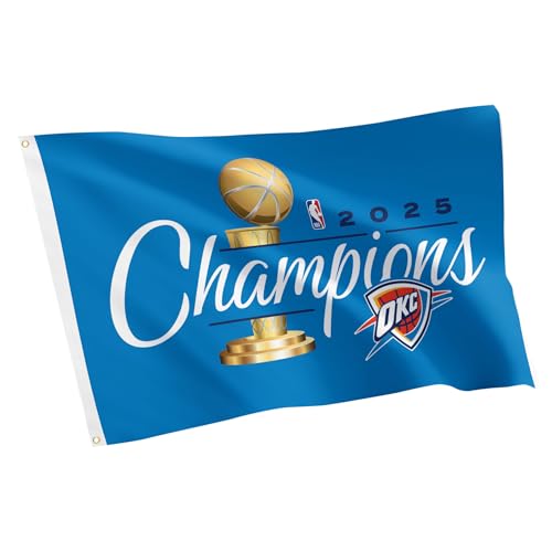 Desert Cactus Oklahoma City Thunder Flag NBA 100% Polyester Indoor Outdoor 3x5 feet National Basketball Association Team Flags (Flag 2025 Championship)