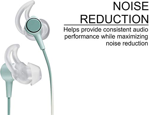 Replacement Silicone Earbuds Ear Buds Tips Isolation Double Flange for Bose QuietControl 30 QC20 QC20i QC30 Soundsport SIE2 SIE2i IE2 IE3 Wireless Headphones Earphones - 2 Pair (Medium, Black, White)