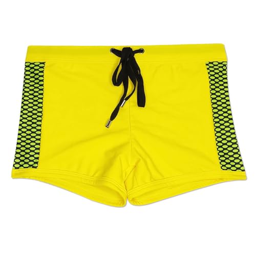 UXH Men's Brand Swimming Trunks Side Printed Surfing Swim Briefs Beach Short Pants Male Suit Swimwear4