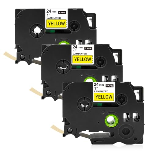 Flowerty �݊� �u���U�[�H�� TZe-651 ���n������ 3�Z�b�g 24mm�� ����8m �s�[�^�b�` P-touch �ėp �e�[�v�J�[�g���b�W