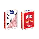 Copag 104009325 22564061 Plastik Poker Jumbo Face, rot