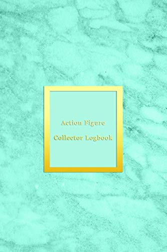 Action Figure Collector Logbook: Inventory keeping notebook journal for classic and modern plastic toy action figurines and collectable figures | Keep ... items log book | Light blue aqua marble image 3