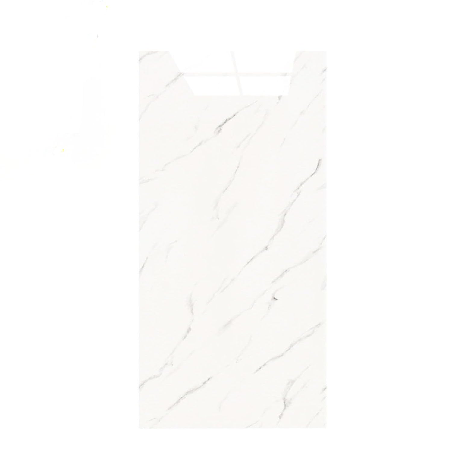 10Pcs Marble Tile Stickers,60 x 30cm Self Adhesive Wall Tiles,Stick On Tiles for Bathroom,Decorative Waterproof Self Adhesive Tile for Walls Bathroom/Kitchen/Living Room/Bedroom (30, White) โ image 1