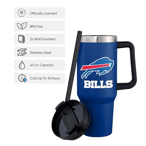 Image of FOCO NFL unisex-adult NFL Team Logo Insulated Travel Mug 40oz XL Tumbler