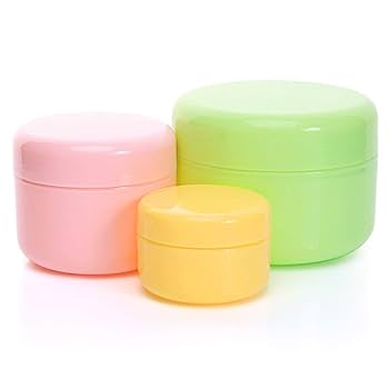 Amazon.co.jp: 10のセットふたピンク100gの詰め替え式の