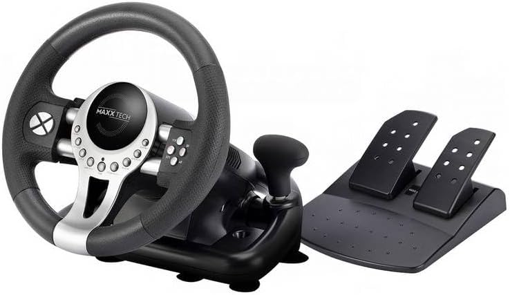 Maxx Tech Pro Racing Wheel Kit (PC, Switch, PS4, XBX) : Amazon.co.uk ...