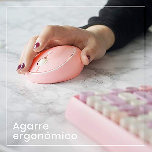 Mini teclado inalámbrico y ratón Perixx PERIDUO-713 con diseño retro para PC y tablet 5