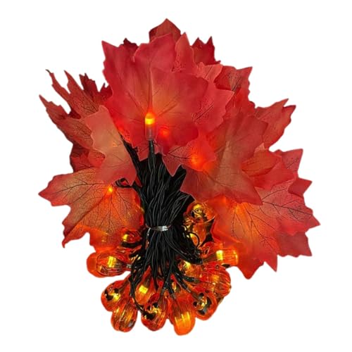 Guirnalda de luces solares LED impermeables con diseños de calabaza para exterior