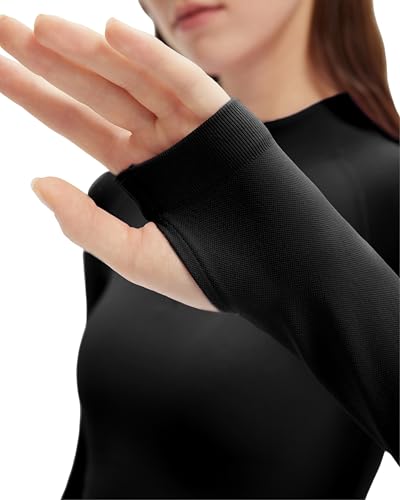 SUUKSESS Workout Sets for Women 2 Piece Seamless Long Sleeve Yoga Outfits Active Leggings Half Zippy Jacket Gym Set4