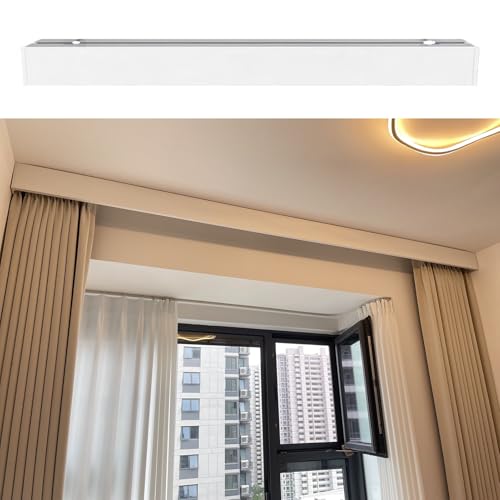 Cantonnière de fenêtre pour salon élégant, tringle de 160 cm avec montage au plafond