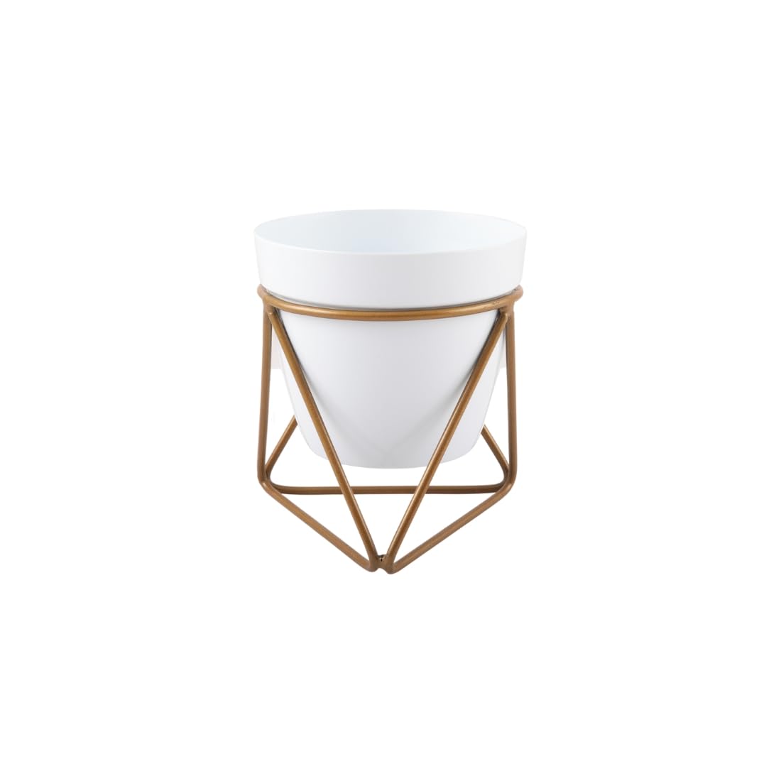 DEKORNEST Small Size White Metal Pot Planter Gamla with Golden Stand for Home Decor and Living Room Indoor Outdoor Decoration (B0CG4F7DVV) Amazon Price History, Amazon Price Tracker