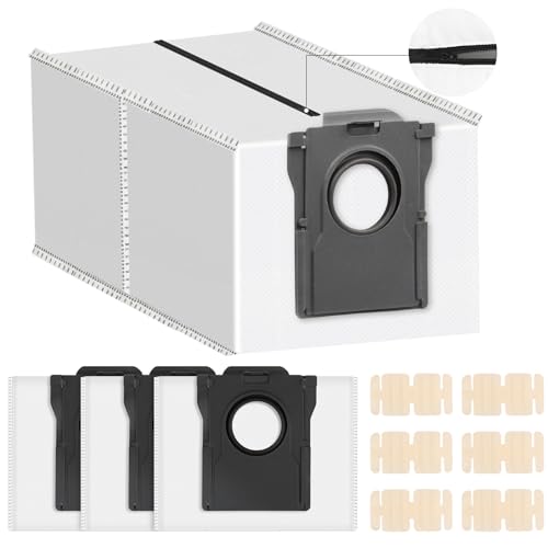 4 Stück Wiederverwendbar Staubbeutel Zubehör für Dreame X50 Ultra Complete / X40 Ultra Complete /...