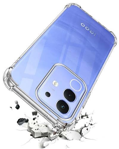 Image of Jkobi Shockproof Crystal-Clear Back Cover for Vivo iQOO Z10x (Anti Yellow Case | Drop & Camera Protection | Hard Polycarbonate)