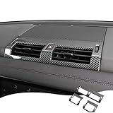 Central Dashboard air Vent mask Suitable for 2020-2025 2026 Land Rover Defender 90 110 130 air Conditioning Trim Frame Internal Protective Cover Modification Accessories (Carbon Fiber Texture)